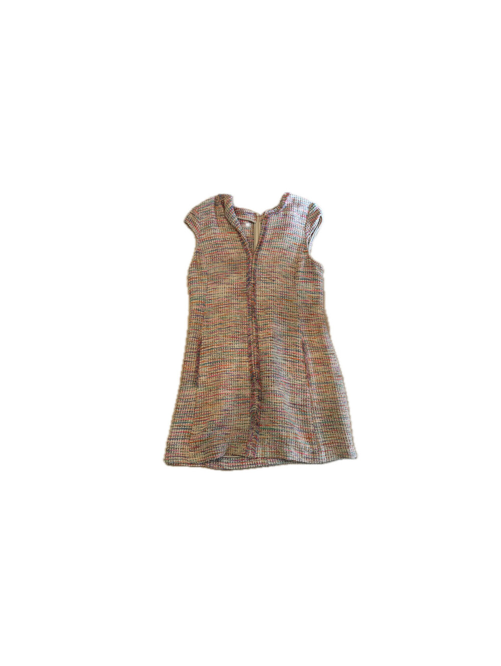 L'Agence Silk Wool Bouclé Sheath Dress Made in USA Women's 8